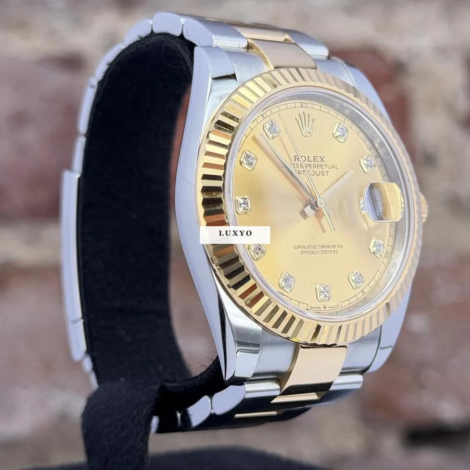 Rolex Datejust 41 Champagne Diamond Dial  like new aus 2021 - Thumbnail 3