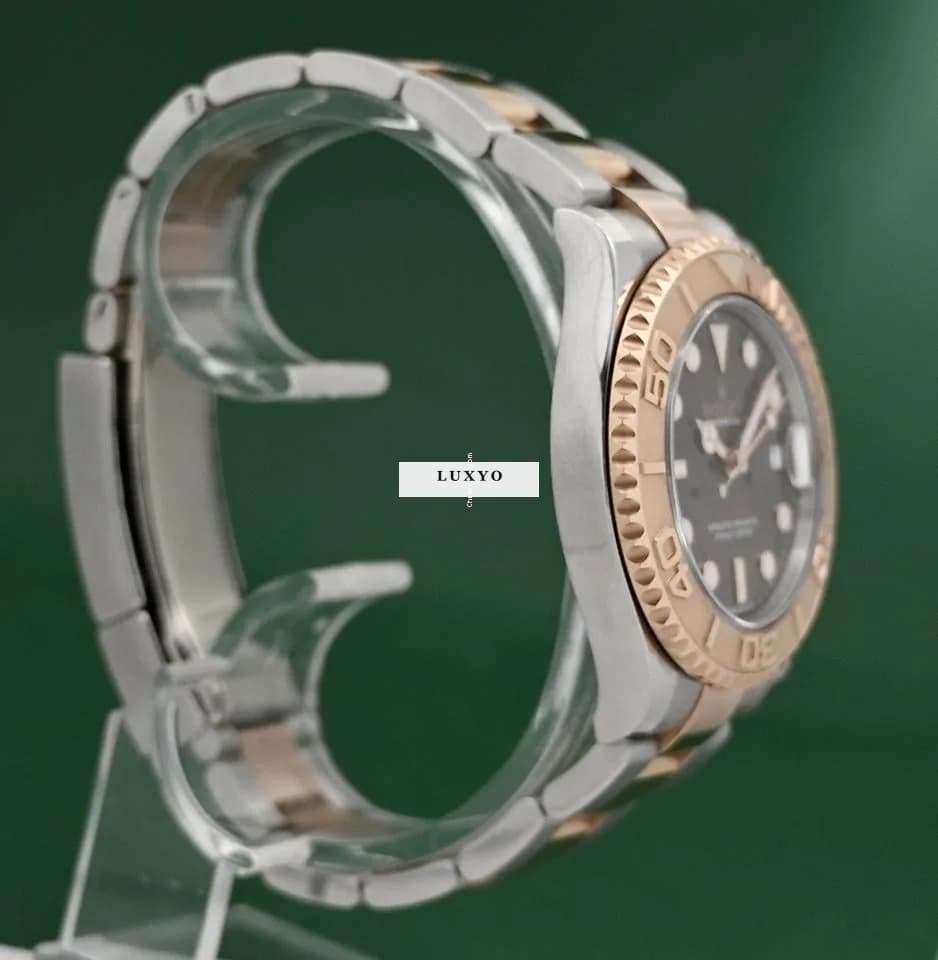 Rolex Yacht-Master 37 268621 Automatic 18k Rose Gold Steel Chocolate Box&Papers - Thumbnail 6