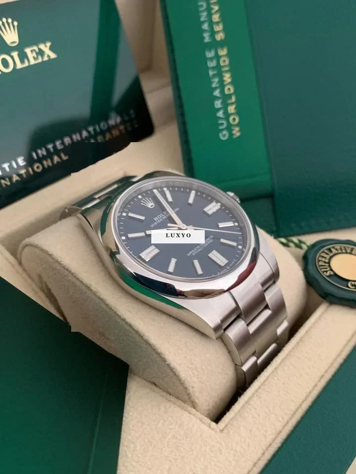 Rolex Oyster Perpetual 41 OP41 blue dial 124300 Full set 2022 - Thumbnail 3