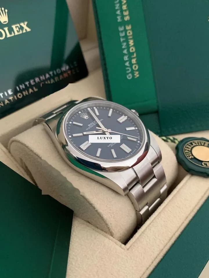 Rolex Oyster Perpetual 41 OP41 blue dial 124300 Full set 2022 - Thumbnail 4