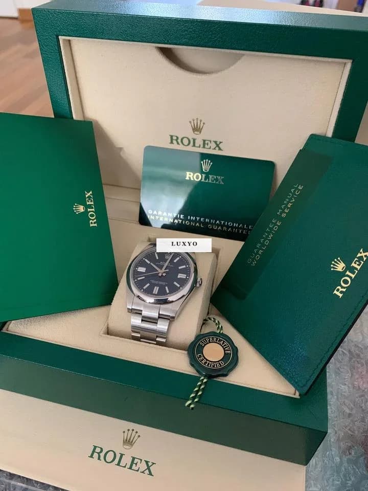 Rolex Oyster Perpetual 41 OP41 blue dial 124300 Full set 2022 - Thumbnail 8