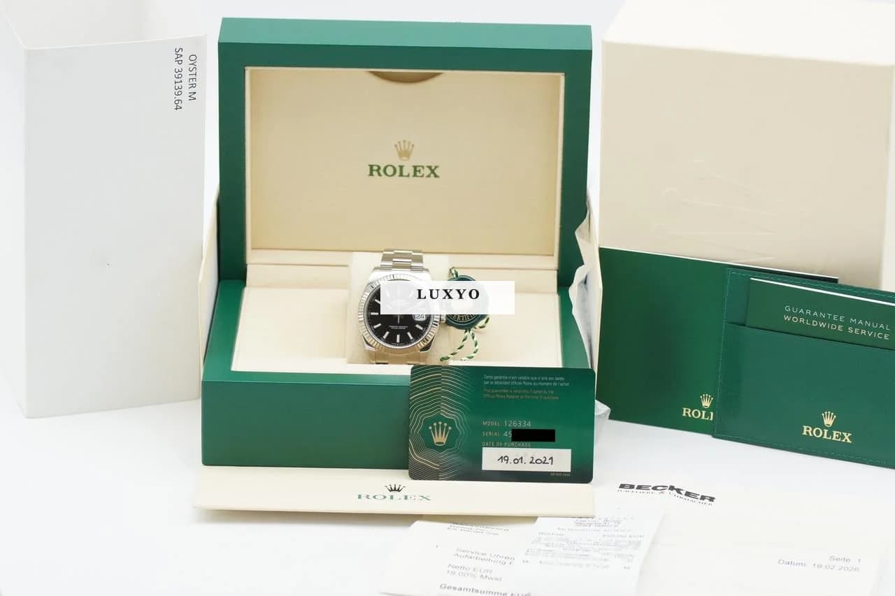 Rolex Datejust 41 126334 Schwarz Full-Set 2021 - Thumbnail 2
