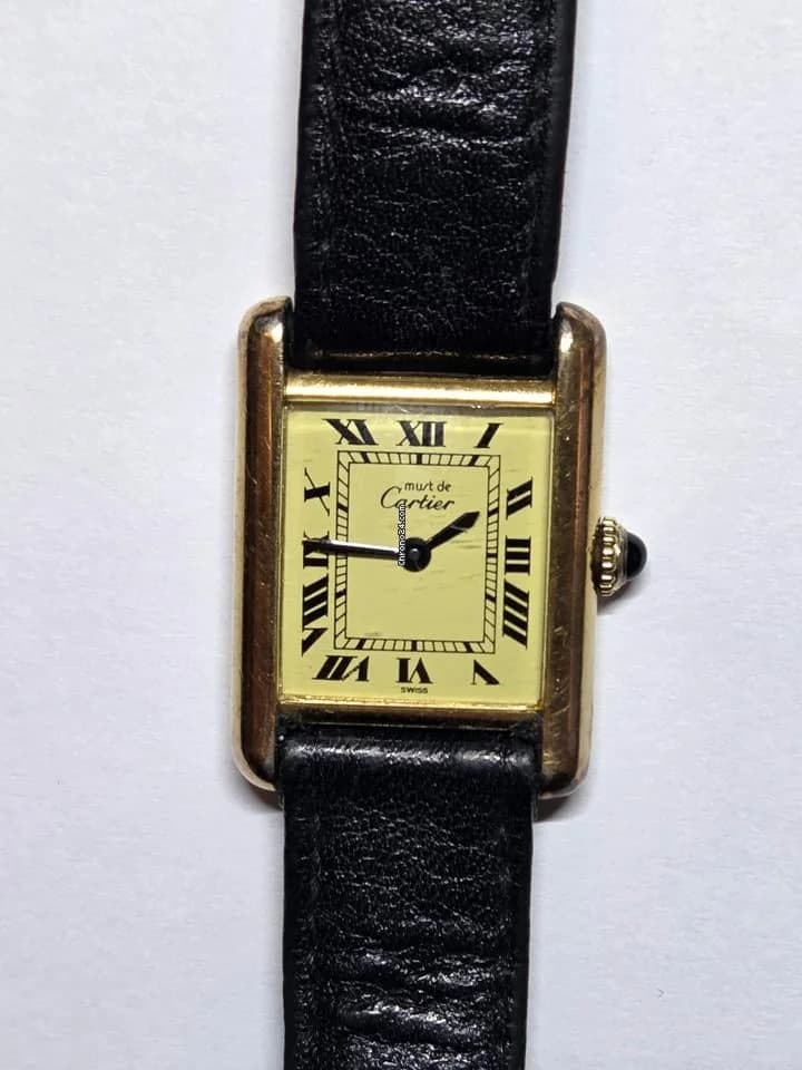 Cartier Tank Vermeil must de Cartier 925 / Silber / Handaufzug / vintage - Image 1
