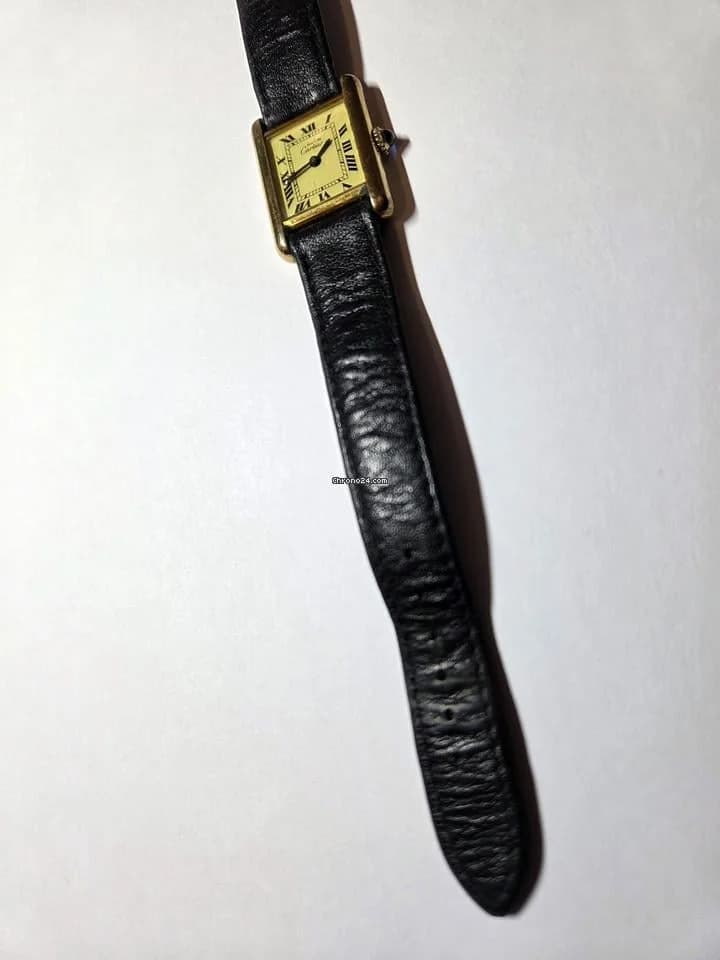 Cartier Tank Vermeil must de Cartier 925 / Silber / Handaufzug / vintage - Thumbnail 7