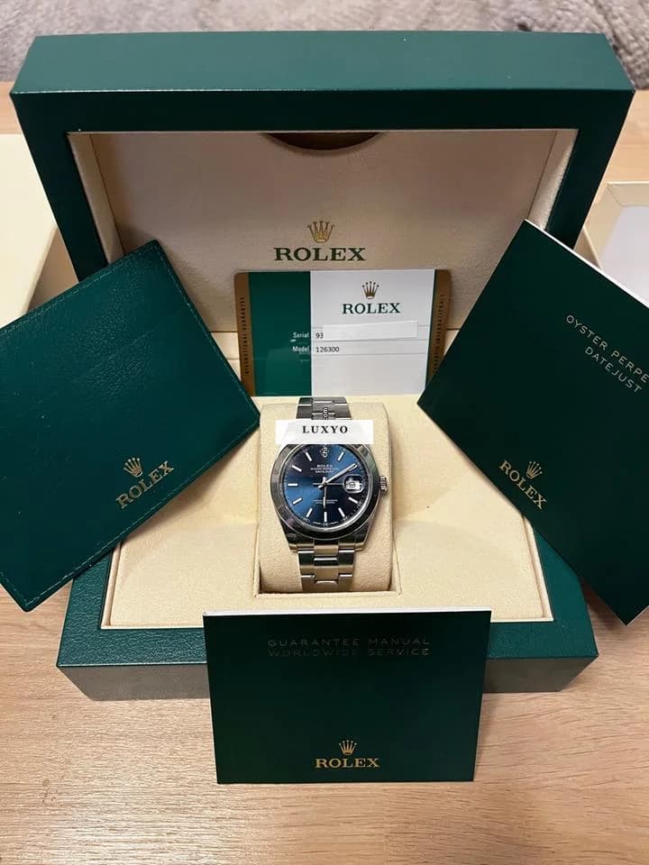 Rolex Datejust 41 Rolex Datejust 41 126300 Blue Dial Oyster Full Set - Image 1