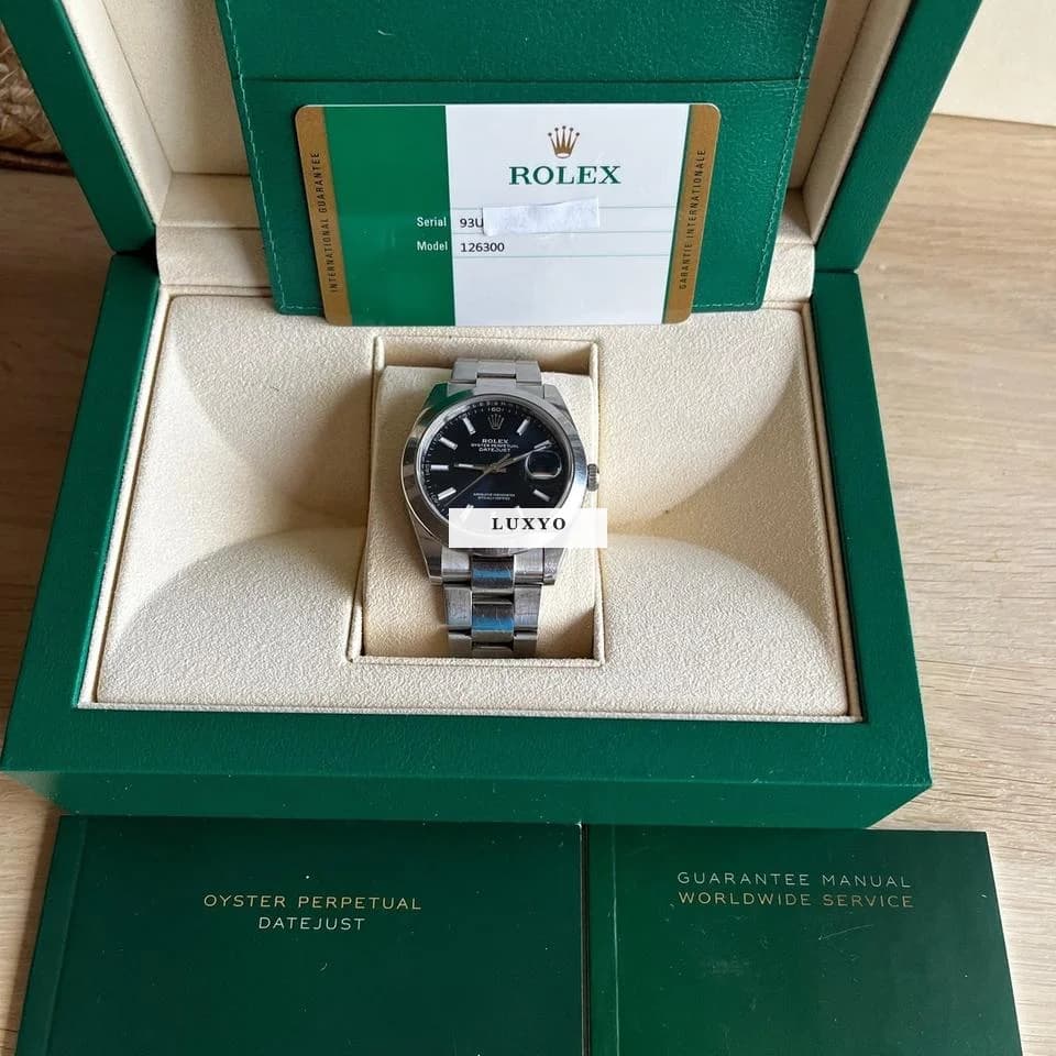 Rolex Datejust 41 Rolex Datejust 41 126300 Blue Dial Oyster Full Set - Thumbnail 3