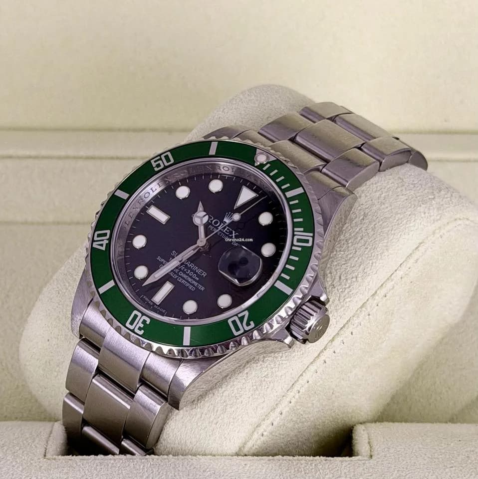 Rolex Submariner "Kermit" Never Polished ! Full Set With Tag MK5 Unconverted Collector - Thumbnail 3