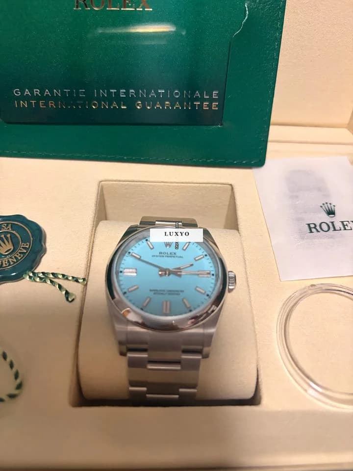 Rolex Oyster Perpetual 36 Rolex OP 36 Tiffany Dial. New / Unworn / Full set 2025 - Thumbnail 2