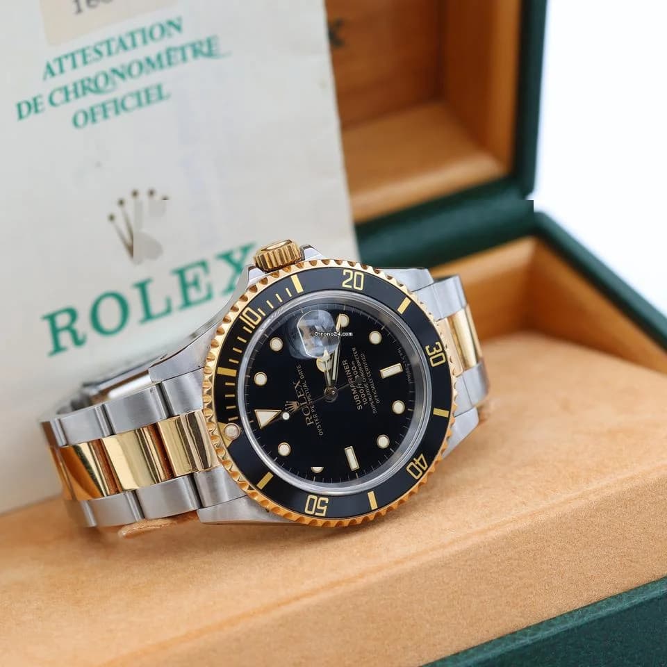 Rolex Submariner Date ref. 16613LN Steel/Gold - Full Set - Thumbnail 16
