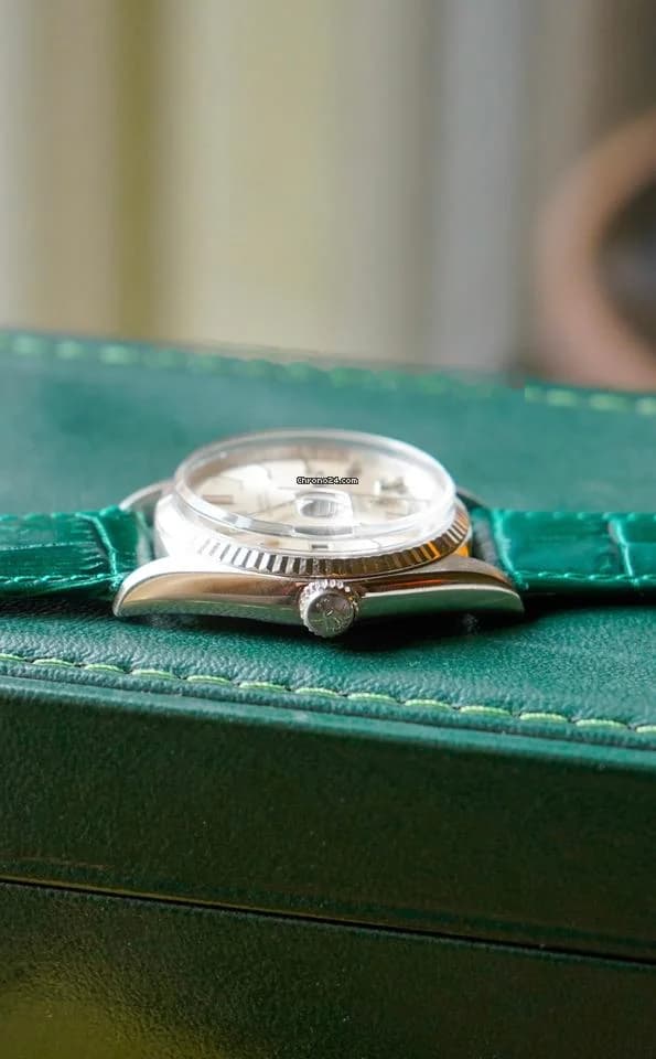 Rolex Day-Date 36 1803 No lume Pie Pan 18K White Gold - Thumbnail 14