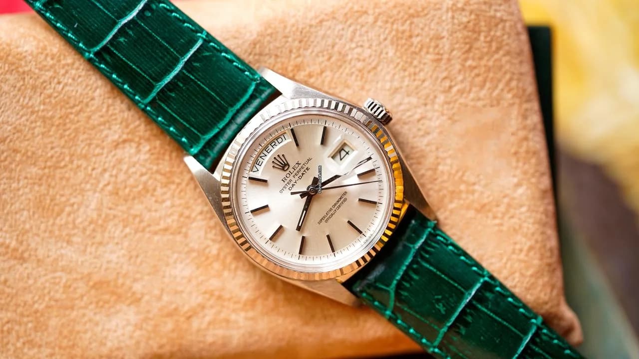 Rolex Day-Date 36 1803 No lume Pie Pan 18K White Gold - Thumbnail 10