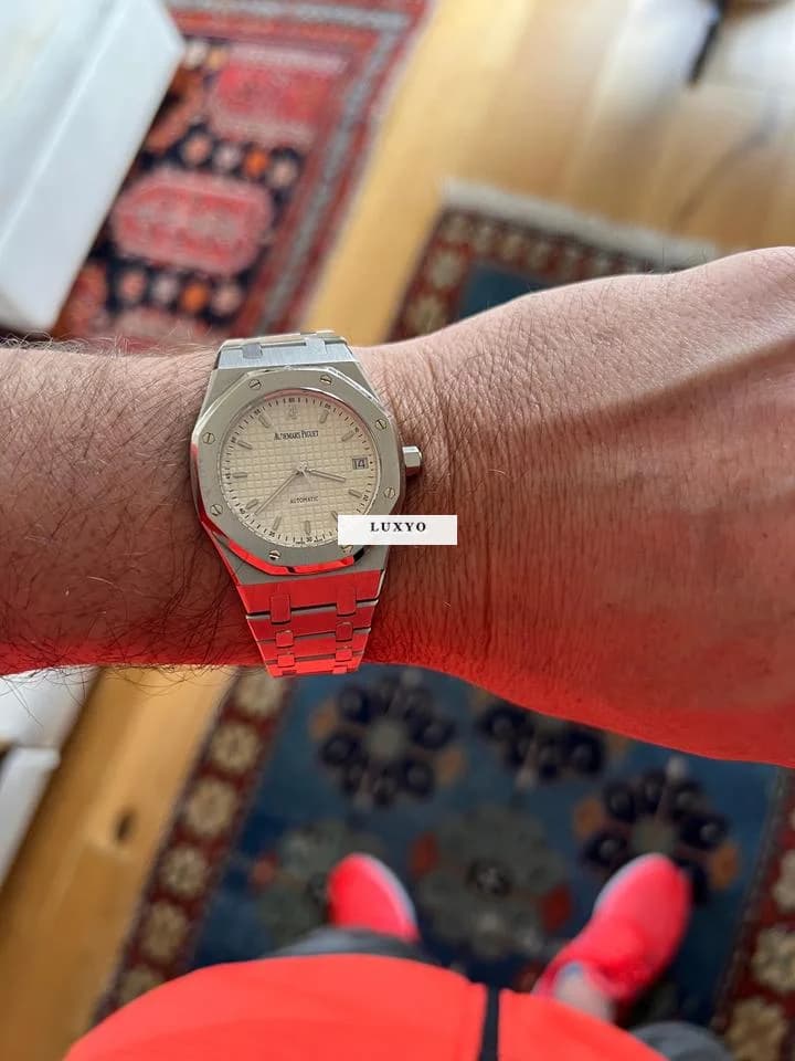 Audemars Piguet Royal Oak Ref. 14790ST White Tapisserie Dial / Mint Condition - Thumbnail 7