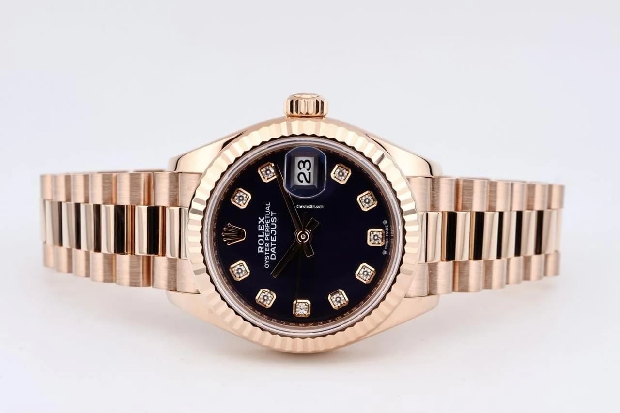 Rolex Datejust Lady 28mm - Aubergine Diamond Dial - Presidental Bracelet - 279175 2020 - Thumbnail 10