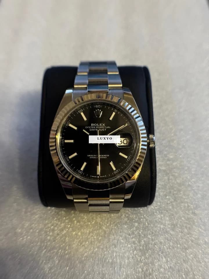 Rolex Datejust 41 Rolex Datejust 41, Edelstahl & Weißgold, Schwarz - Image 1