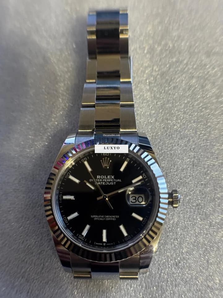 Rolex Datejust 41 Rolex Datejust 41, Edelstahl & Weißgold, Schwarz - Thumbnail 4