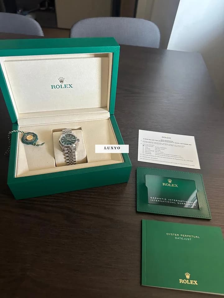 Rolex Datejust 31 Rolex Datejust 31 Green Dial 2025 Full Set – Like New - Thumbnail 2