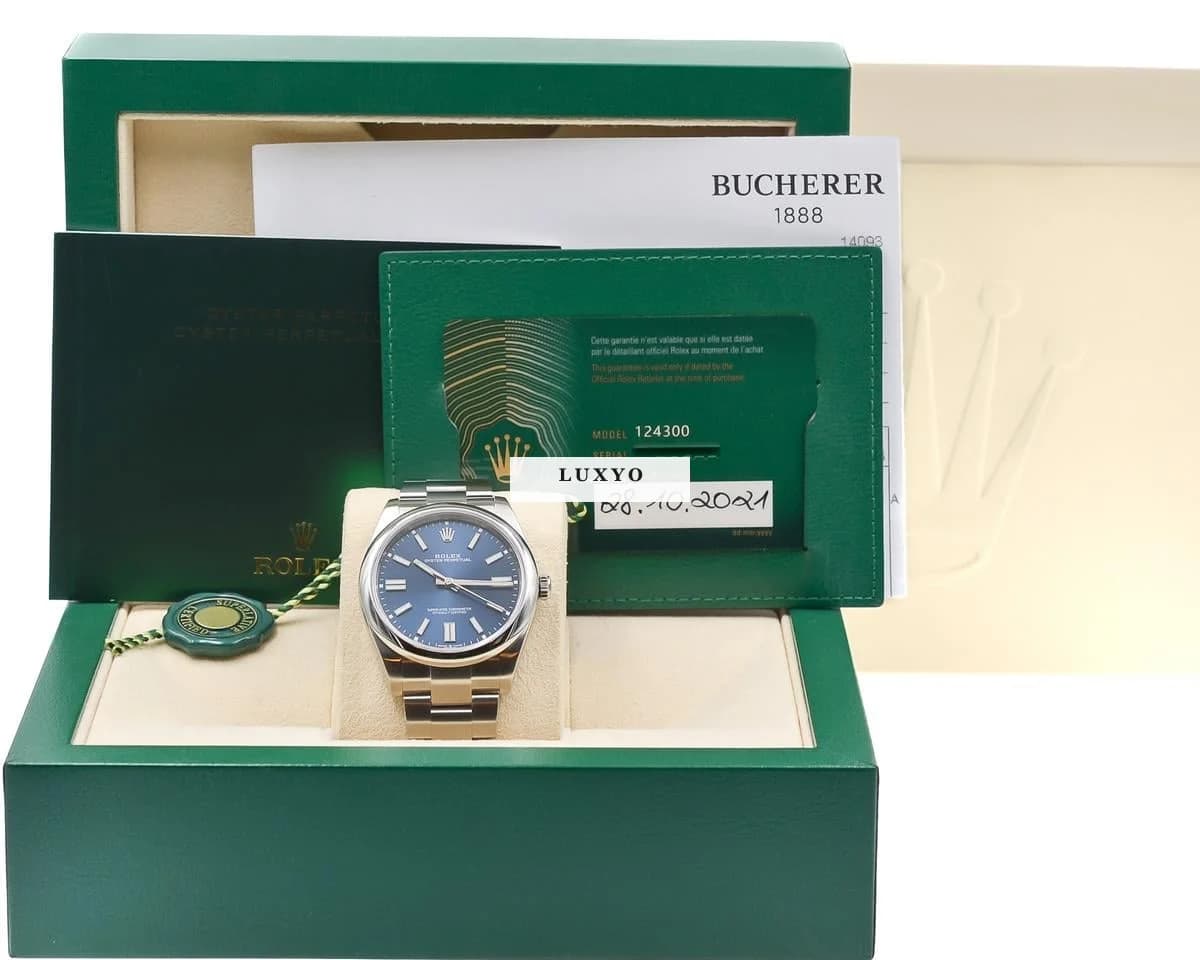 Rolex Oyster Perpetual 41 Blue Dial I 41mm I Box & Papers - Thumbnail 13