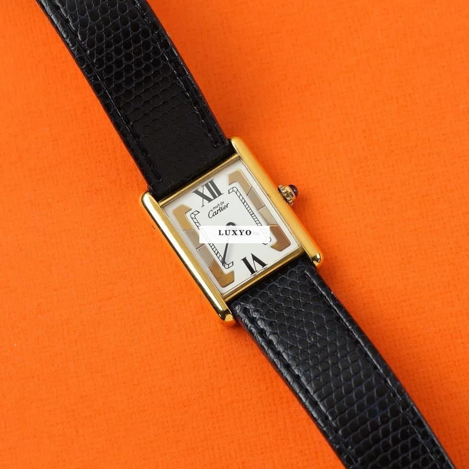 Cartier Tank Vermeil White Trinity Dial - Thumbnail 2