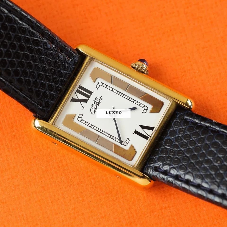 Cartier Tank Vermeil White Trinity Dial - Thumbnail 5