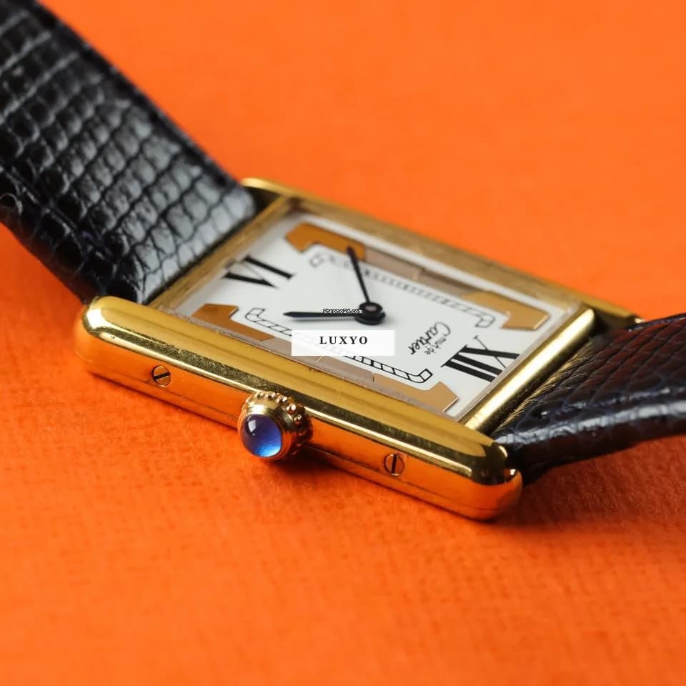 Cartier Tank Vermeil White Trinity Dial - Thumbnail 6