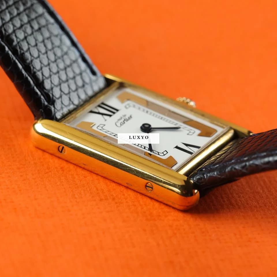 Cartier Tank Vermeil White Trinity Dial - Thumbnail 7