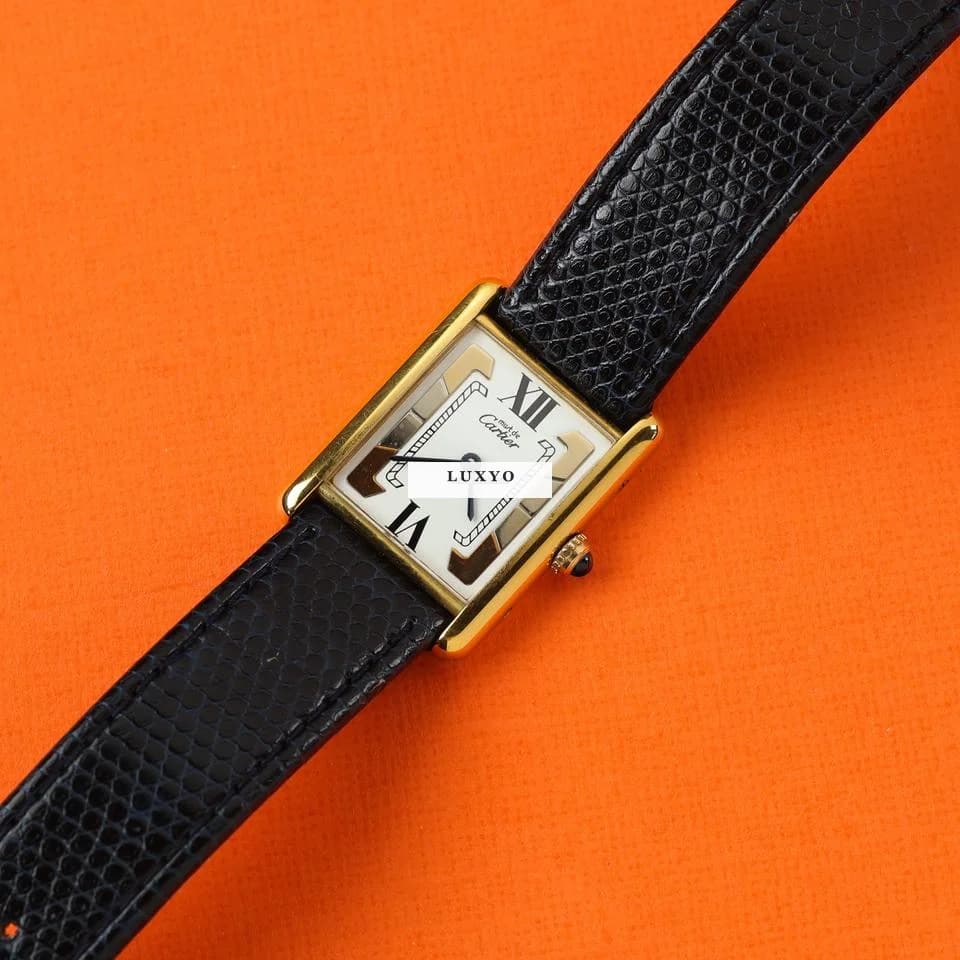 Cartier Tank Vermeil White Trinity Dial - Thumbnail 8
