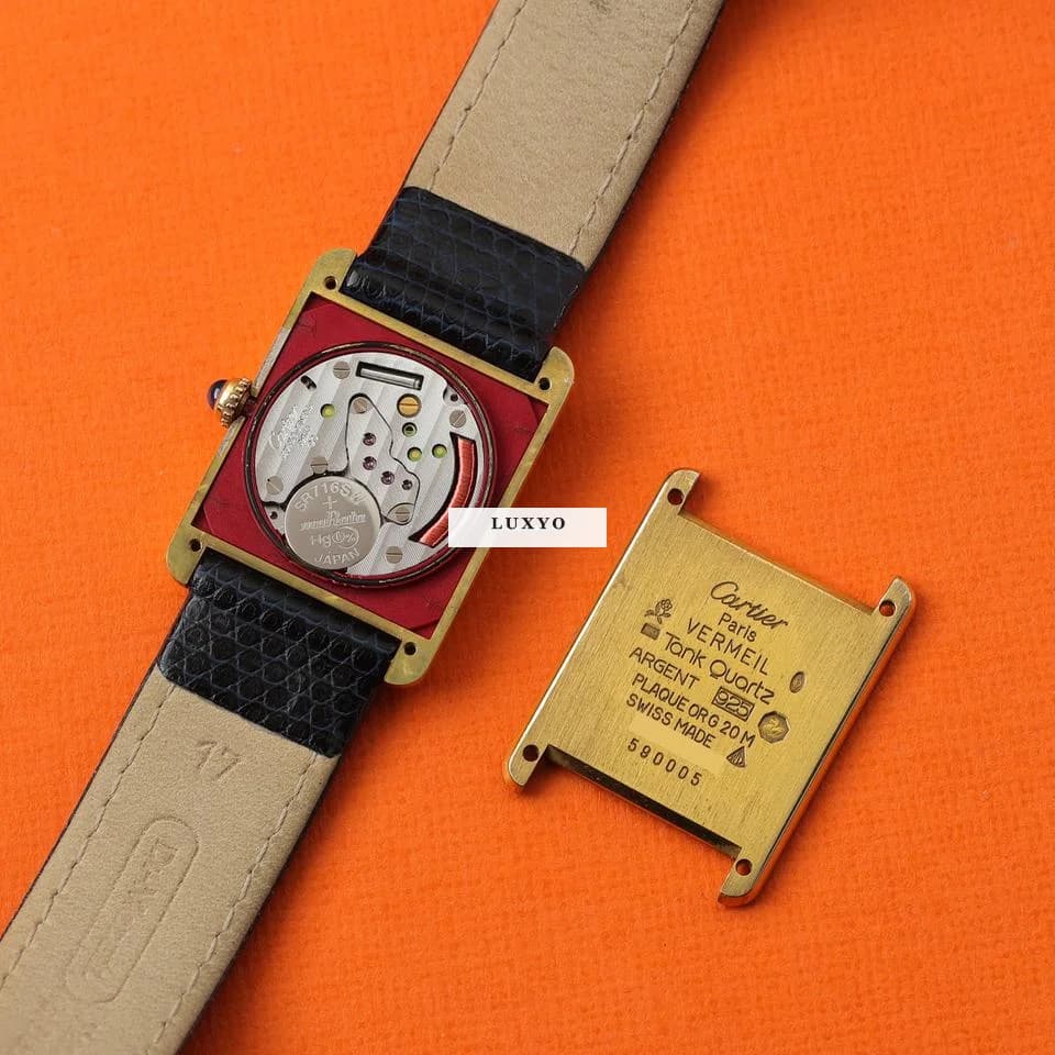 Cartier Tank Vermeil White Trinity Dial - Thumbnail 10