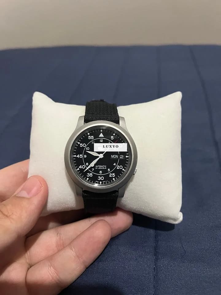 Seiko Leather Strap Men's Watch 5 Military Automatic Seiko 5 Automatic - Thumbnail 2