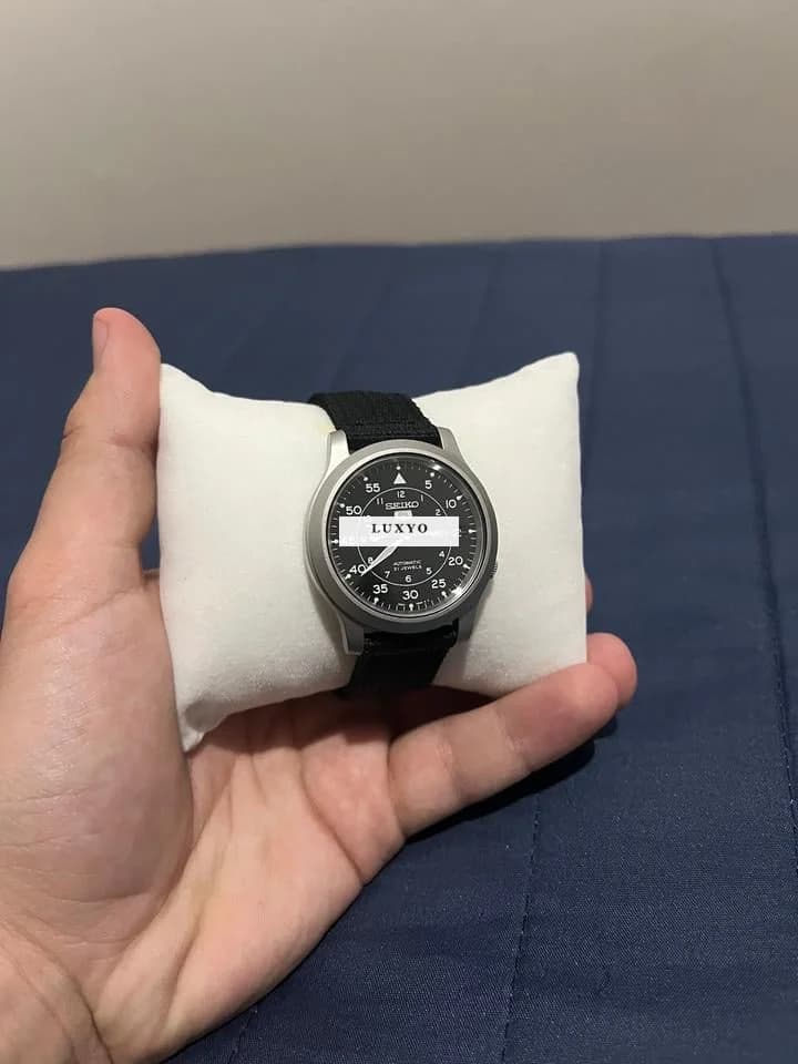 Seiko Leather Strap Men's Watch 5 Military Automatic Seiko 5 Automatic - Thumbnail 5