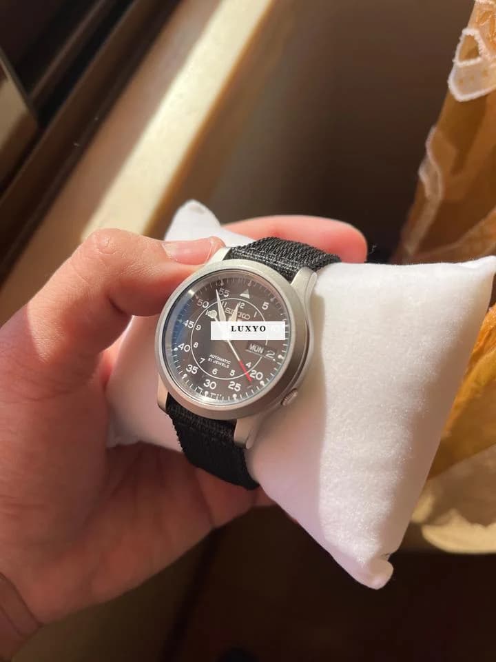 Seiko Leather Strap Men's Watch 5 Military Automatic Seiko 5 Automatic - Thumbnail 7