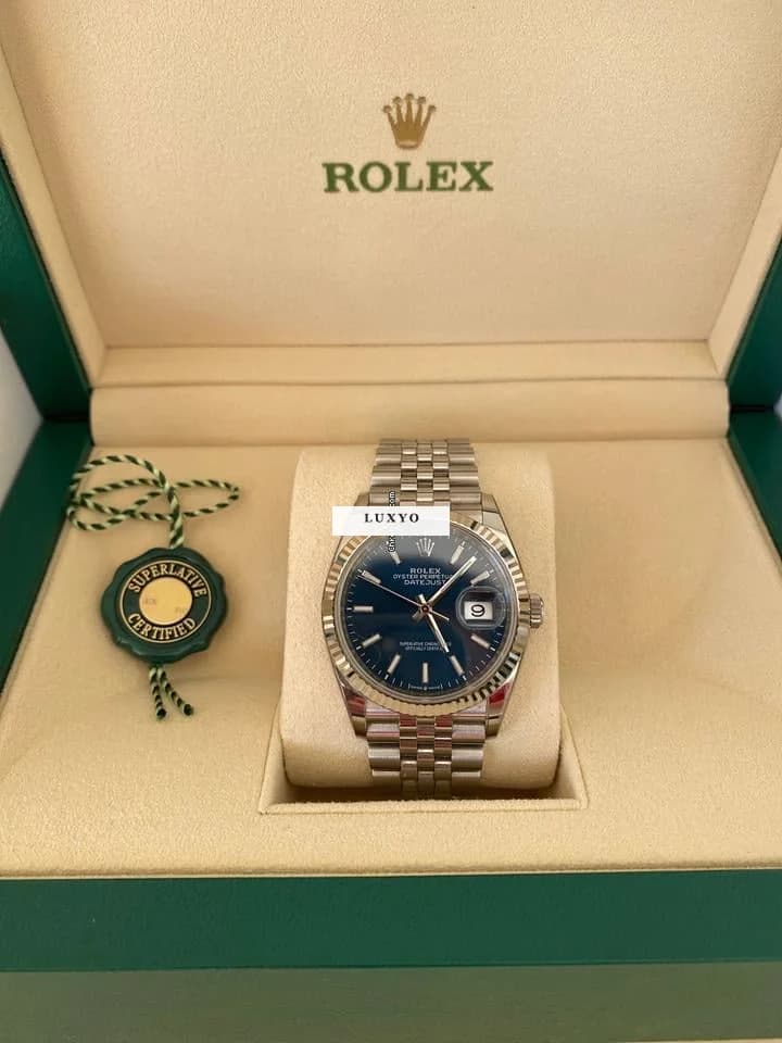 Rolex Datejust 36 Rolex Datejust 36 Blau Jubilee Weißgold 126234 Full Set 2021 - Image 1