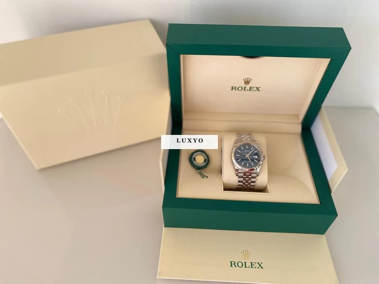 Rolex Datejust 36 Rolex Datejust 36 Blau Jubilee Weißgold 126234 Full Set 2021 - Thumbnail 5