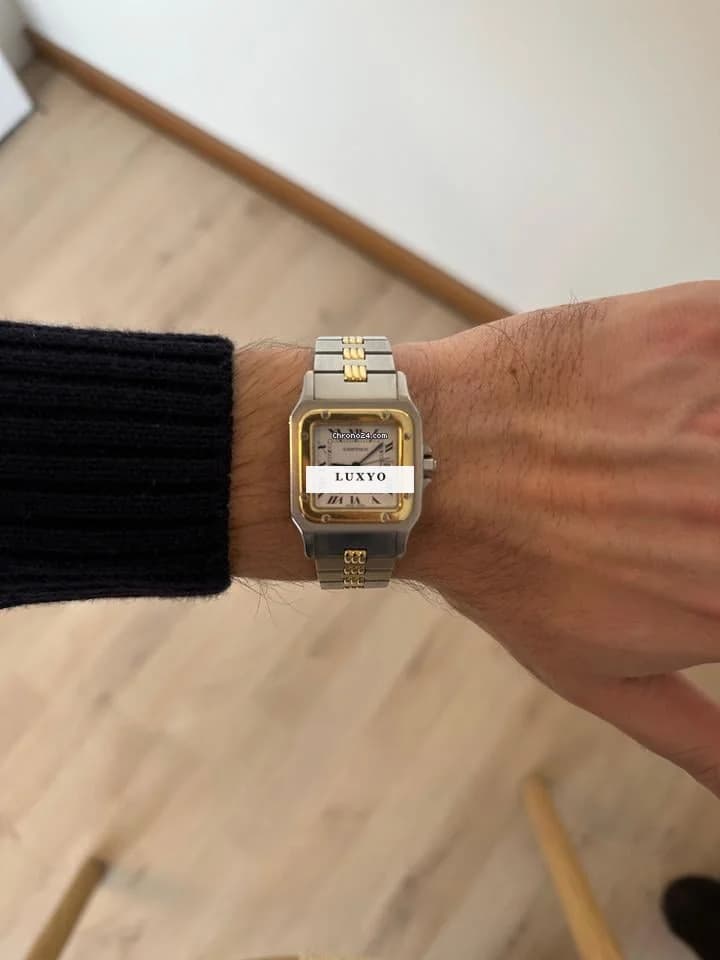 Cartier Santos Carree Cartier Santos Godron Bracelet - Image 1
