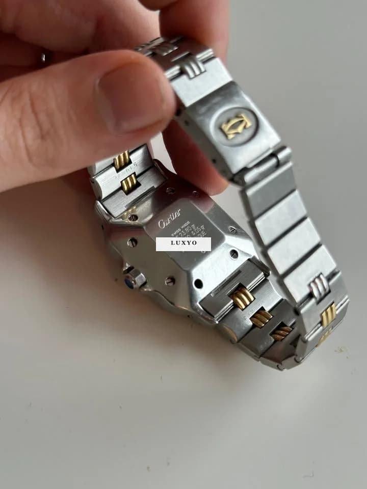 Cartier Santos Carree Cartier Santos Godron Bracelet - Thumbnail 6