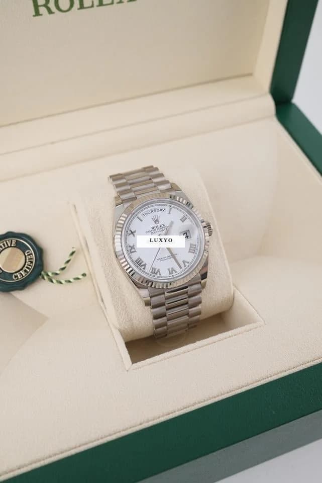 Rolex Day-Date 36 128239 Original Papiere + Box White Roman Dial 2022 - Thumbnail 2