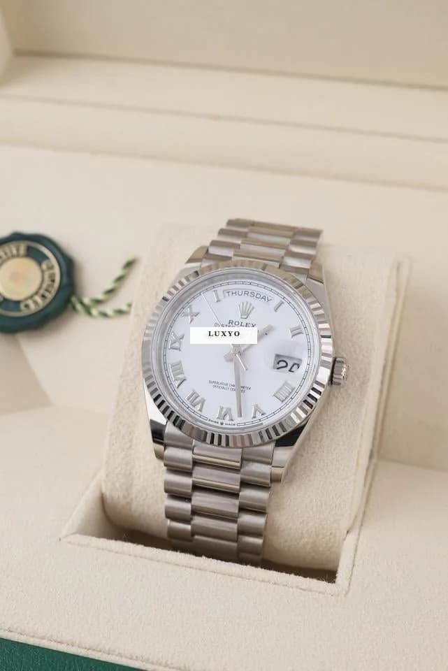 Rolex Day-Date 36 128239 Original Papiere + Box White Roman Dial 2022 - Thumbnail 3