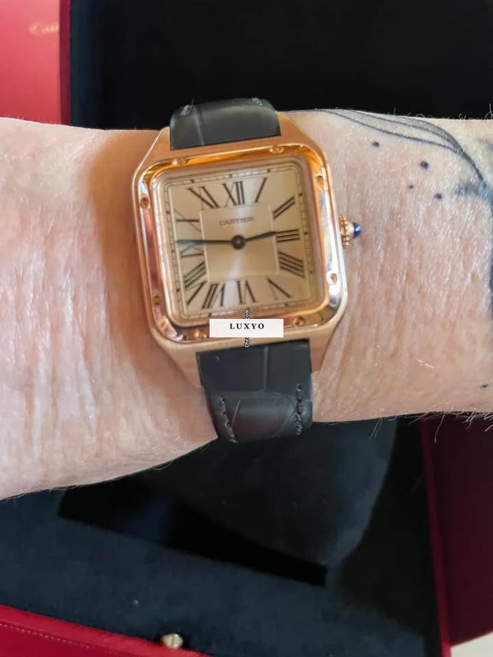 Cartier Dumont 18k Pink Gold Diamond Ladies Quartz Watch Full set  2021 W5200002  with an 8-year extended warranty - Thumbnail 7