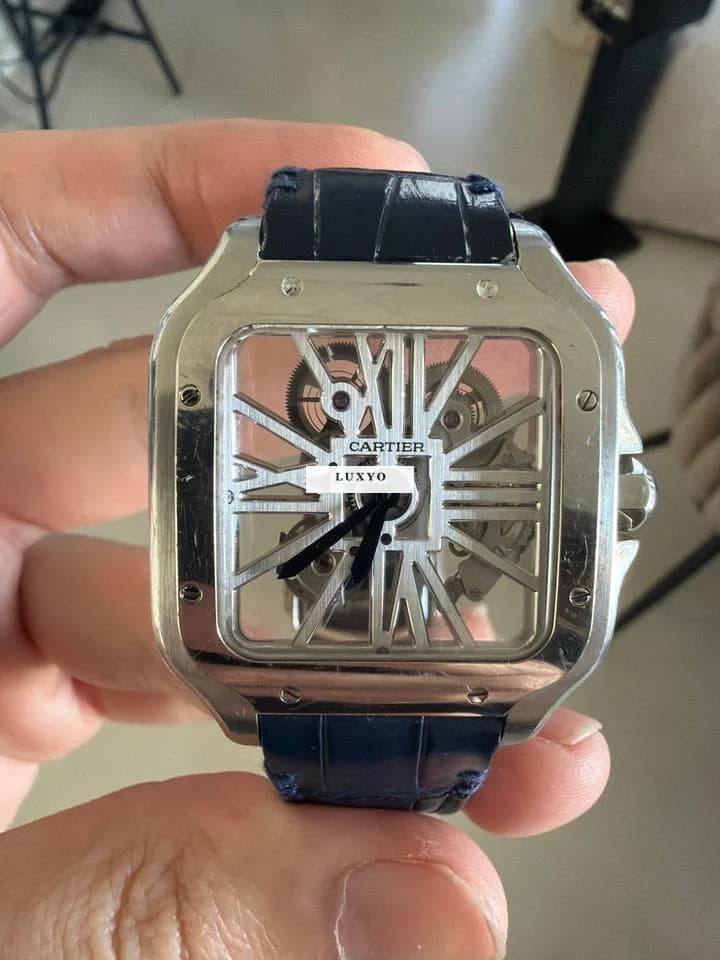 Cartier Santos De Cartier Skeleton Full Set, Großes Model (Kein Metal Armband) - Image 1