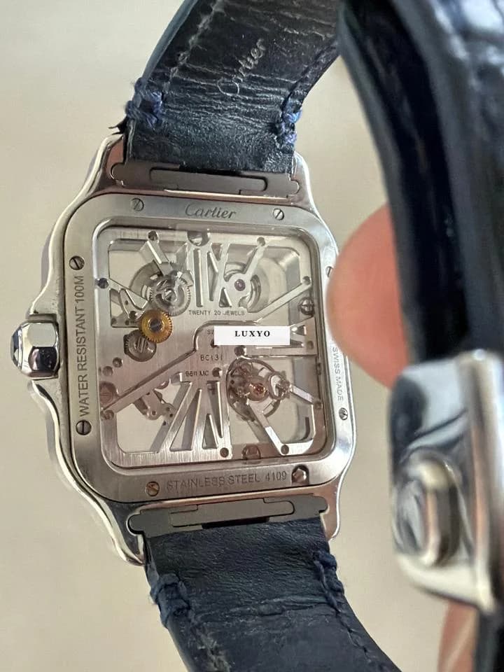 Cartier Santos De Cartier Skeleton Full Set, Großes Model (Kein Metal Armband) - Thumbnail 4