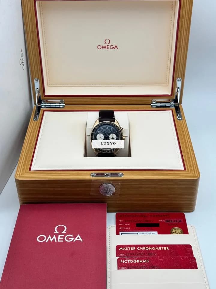 Omega Speedmaster Chronoscope 329.92.43.51.10.001 - Bronze Gold - Top Condition - Fullset - Thumbnail 2