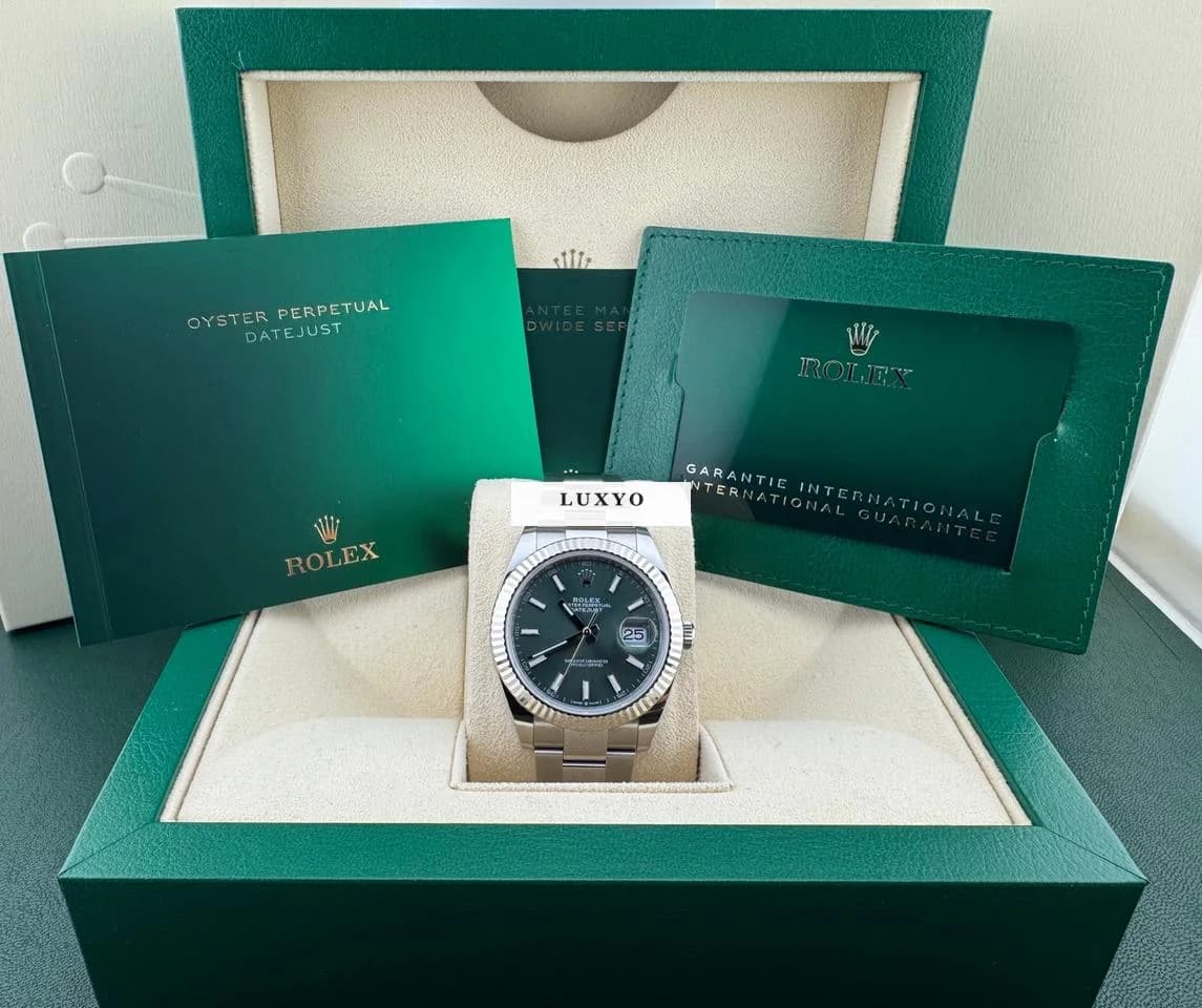 Rolex Datejust 41 "Mint Green" - Ref. 126334 - FULLSET - 2023 - Image 1