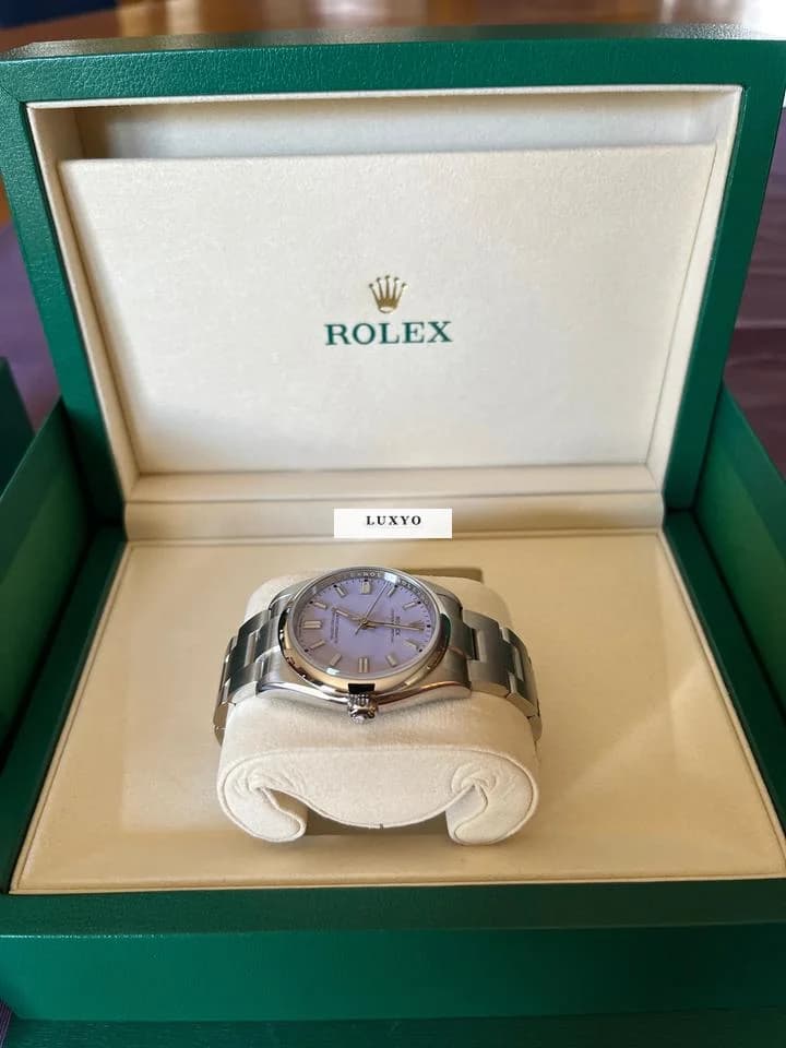 Rolex Oyster Perpetual 36 Lavender, Full Set, ungetragen - Thumbnail 3