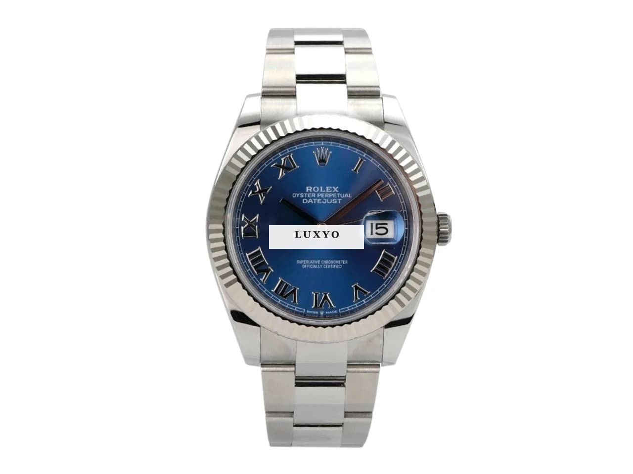 Rolex Datejust 41 Ref. 126334 Edelstahl / Weißgold Blau Römisch Oyster-Band - Image 1