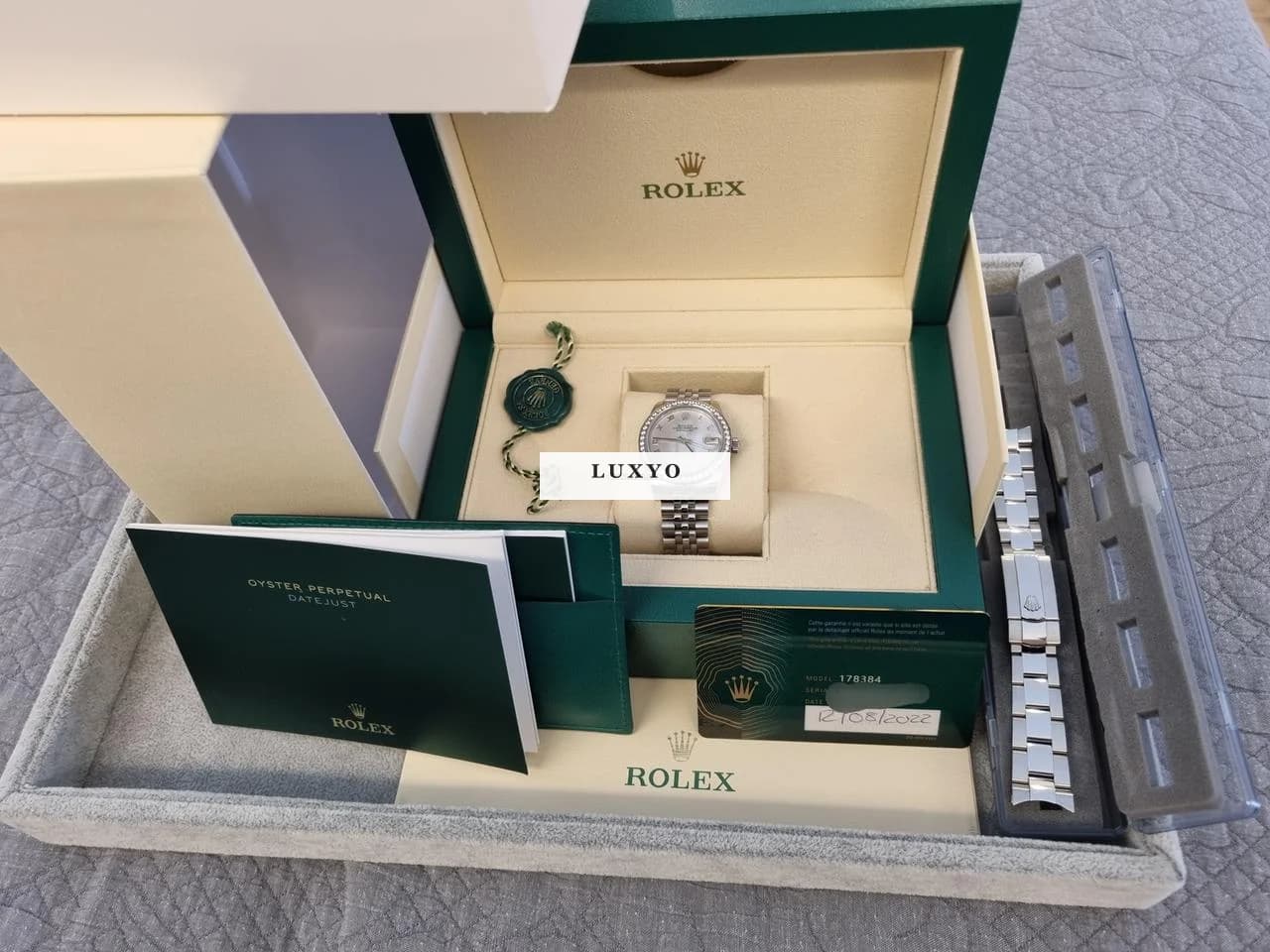 Rolex Datejust 31 Full Set 2 Bracelets Like New - Thumbnail 8