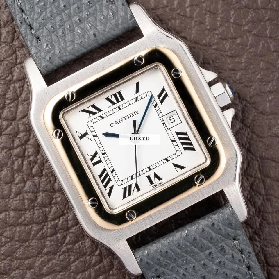 Cartier Santos Carrée Automatic Gold/Steel GM LM Ref. 2961 from 1980s Santos Carrée Automatic Gold/Steel GM LM Ref. 2961 from 80s - Image 1