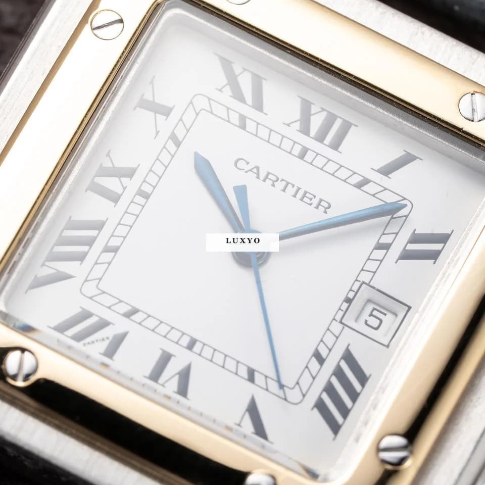 Cartier Santos Carrée Automatic Gold/Steel GM LM Ref. 2961 from 1980s Santos Carrée Automatic Gold/Steel GM LM Ref. 2961 from 80s - Thumbnail 2