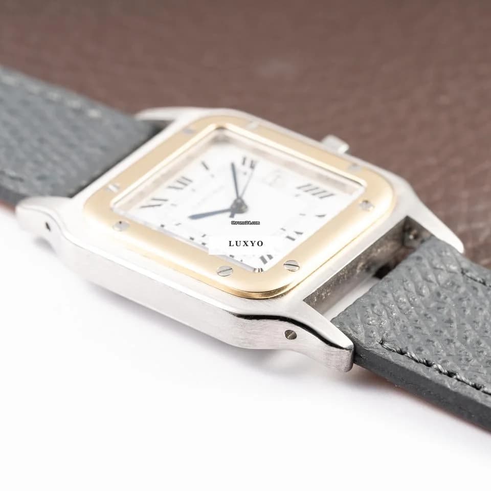 Cartier Santos Carrée Automatic Gold/Steel GM LM Ref. 2961 from 1980s Santos Carrée Automatic Gold/Steel GM LM Ref. 2961 from 80s - Thumbnail 11