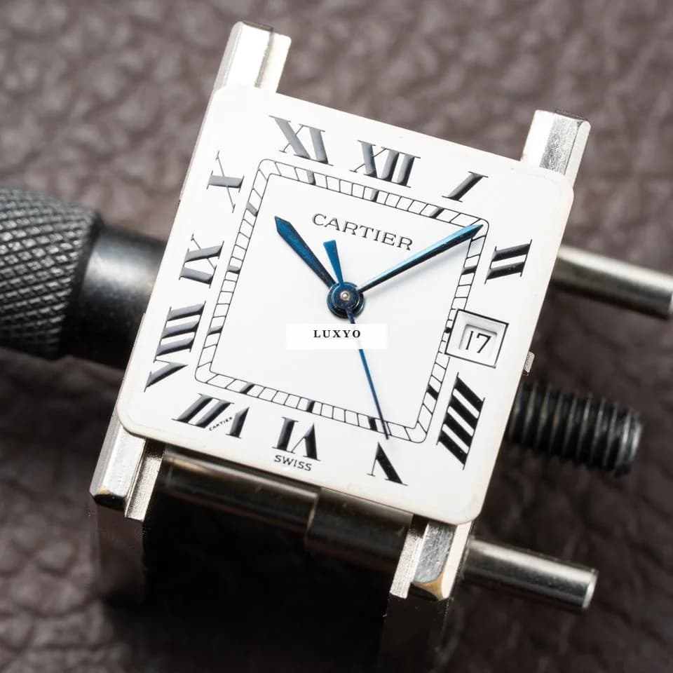 Cartier Santos Carrée Automatic Gold/Steel GM LM Ref. 2961 from 1980s Santos Carrée Automatic Gold/Steel GM LM Ref. 2961 from 80s - Thumbnail 12