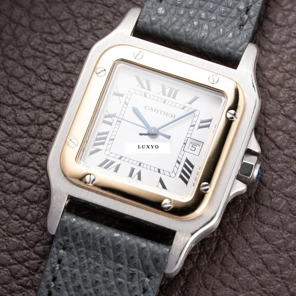 Cartier Santos Carrée Automatic Gold/Steel GM LM Ref. 2961 from 1980s Santos Carrée Automatic Gold/Steel GM LM Ref. 2961 from 80s - Thumbnail 3