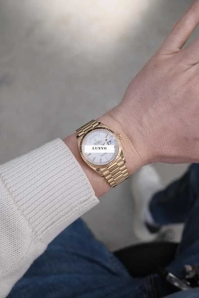 Rolex Day-Date 36  128238 Original Papiere + Box LC 100 First Buyer´s Invoice 2024 White Stick Dial - Thumbnail 11